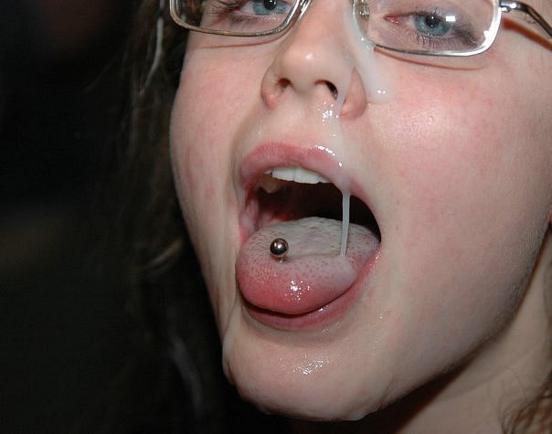 Glasses licking piercing sweet